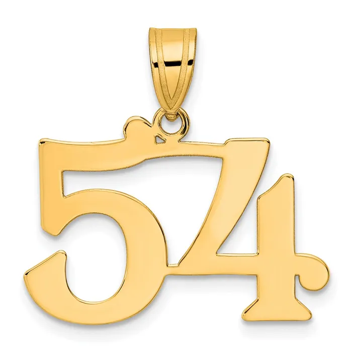 PreStyled Sets Goldia 14k Yellow Gold Polished Number 54 Pendant