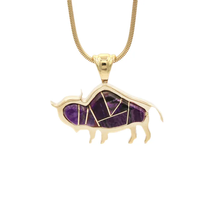 Ben Nighthorse PreStyled Sets 18K Gold Buffalo Pendant