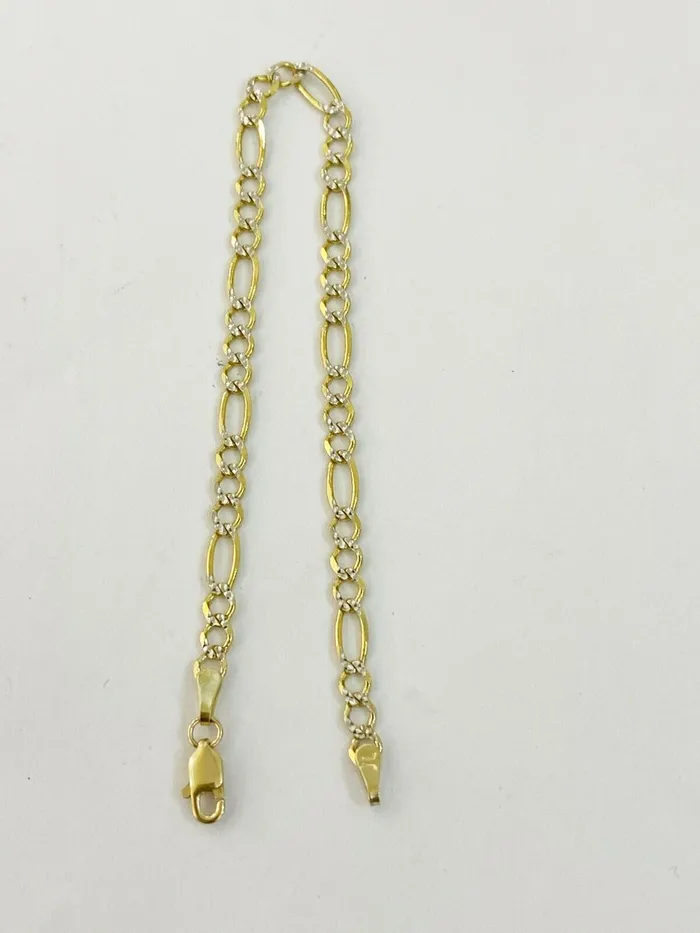 Bracelets 14k Yellow Gold Solid Figaro Link Bracelet Diamond Cut Cuban Men Women Lobster Globalwatches10 Bracelets 14k Yellow Gold Solid Figaro Link Bracelet Diamond Cut Cuban Men Women Lobster Globalwatches10