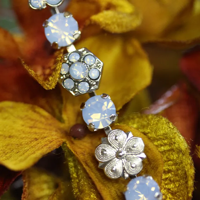 Mariana Bracelets Petite Heart Flower Bracelet in Florida Blues Mariana Bracelets Petite Heart Flower Bracelet in Florida Blues