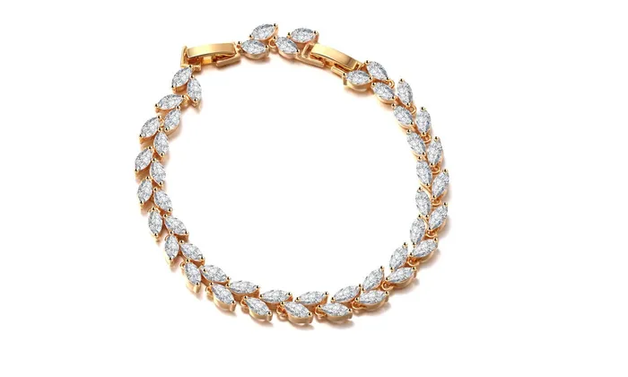 sparklingselections Bracelets Gold Color Plated Zircon Bracelet Bangles For Women sparklingselections Bracelets Gold Color Plated Zircon Bracelet Bangles For Women