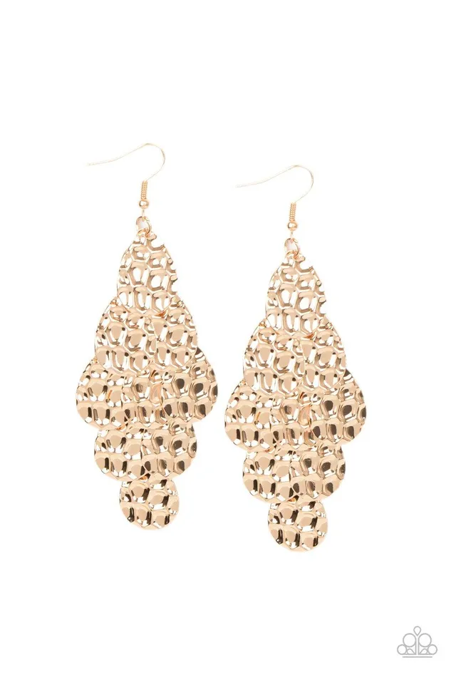Earrings Instant Incandescence Gold Earrings Jewelry by Bretta Paparazzi Accessories