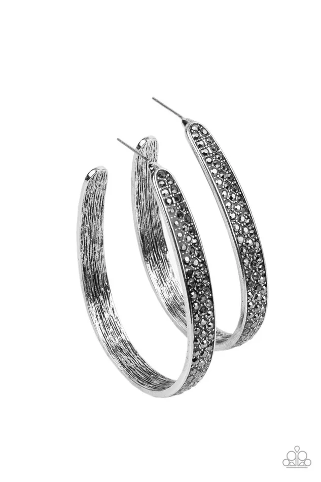 Earrings Paparazzi Accessories Bossy and Glossy Silver Earrings Jewelry by Bretta