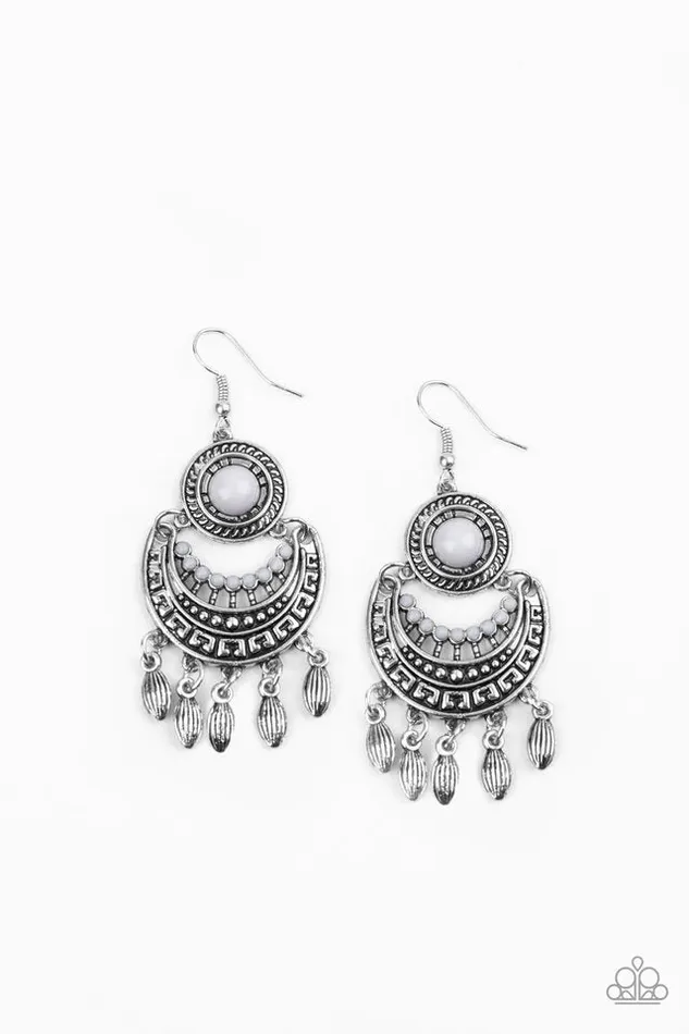 Earrings Paparazzi Accessories Mantra to Mantra Silver Earrings Jewelry by Bretta