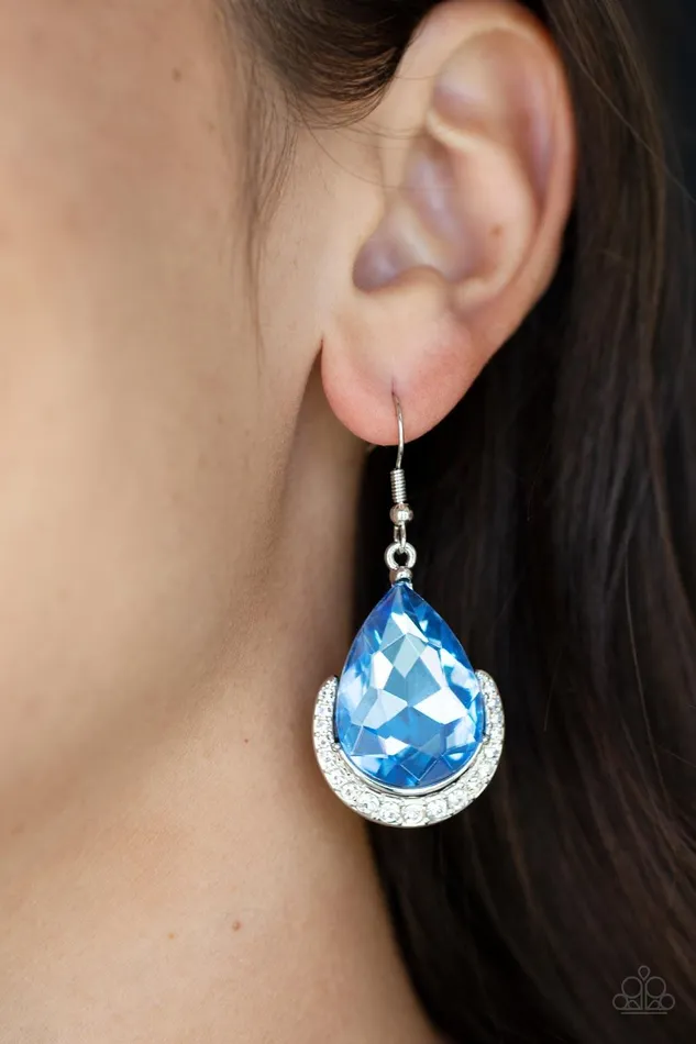 Earrings Paparazzi Accessories Mega Marvelous Blue earrings Jewelry by Bretta