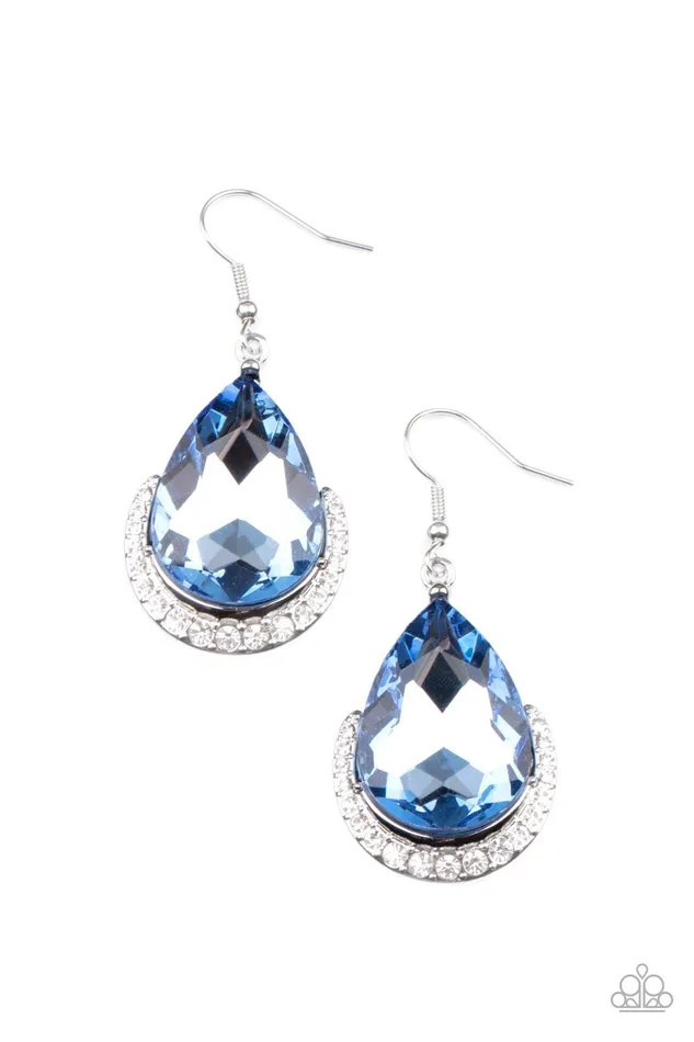 Earrings Paparazzi Accessories Mega Marvelous Blue earrings Jewelry by Bretta