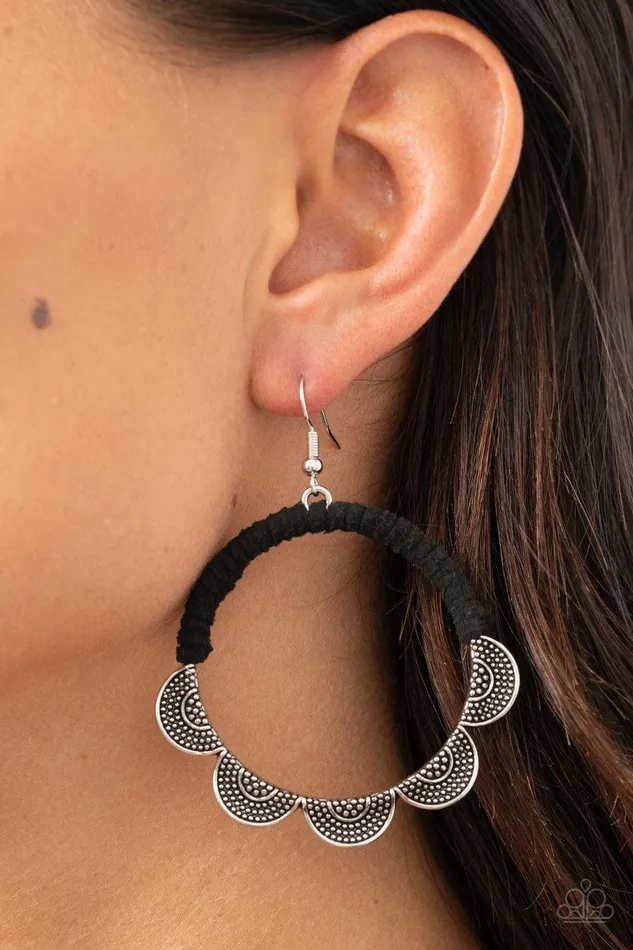 Earrings Paparazzi Accessories Tambourine Trend Black Earrings Jewelry by Bretta Earrings Paparazzi Accessories Tambourine Trend Black Earrings Jewelry by Bretta