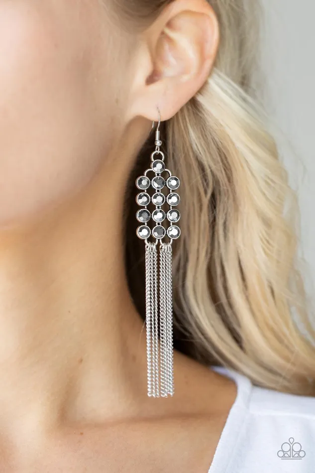 Earrings Paparazzi Accessories Tasteful Tassel Silver Earrings Jewelry by Bretta Earrings Paparazzi Accessories Tasteful Tassel Silver Earrings Jewelry by Bretta
