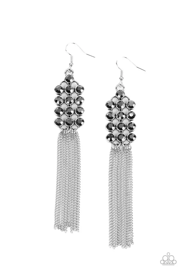 Earrings Paparazzi Accessories Tasteful Tassel Silver Earrings Jewelry by Bretta