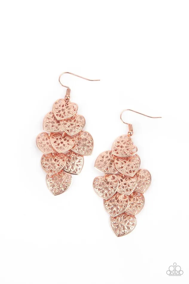 Earrings Shimmery Soulmates Copper Earrings Jewelry By Bretta Paparazzi Accessories