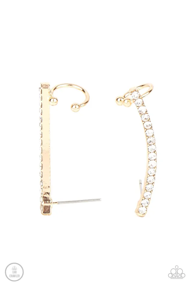 Give Me The SWOOP Gold Earrings Jewelry by Bretta Paparazzi Accessories Earrings