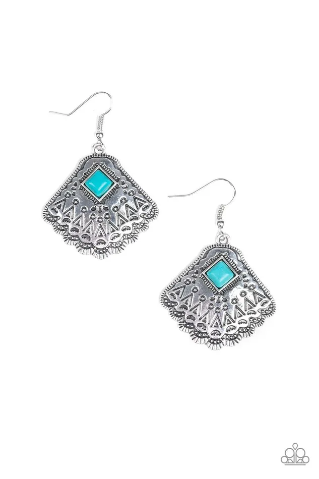 Paparazzi Accessories Earrings Mountain Mesa Blue Earrings Jewelry by Bretta