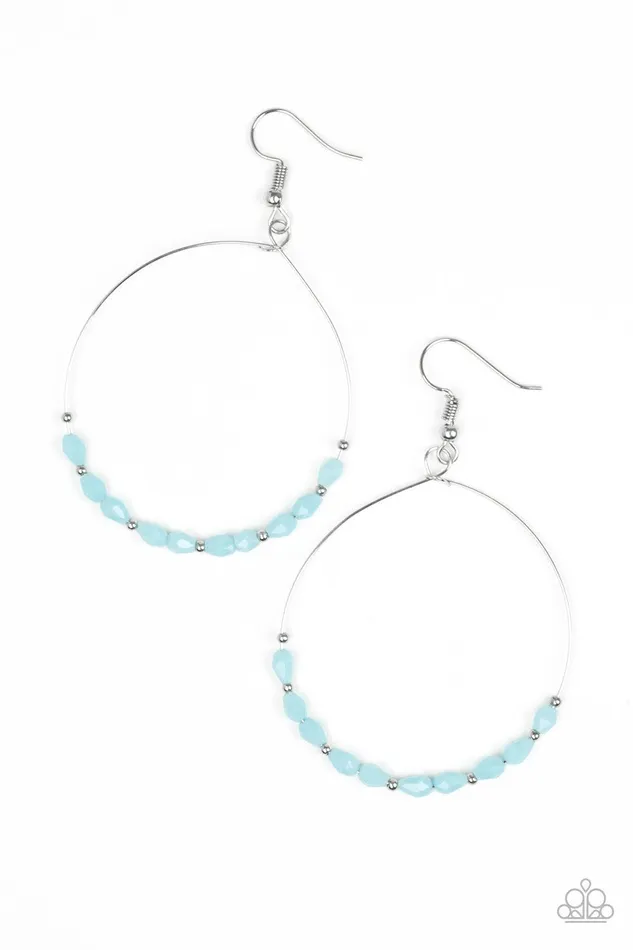 Paparazzi Accessories Earrings Prize Winning Sparkle Blue Earrings Jewelry by Bretta