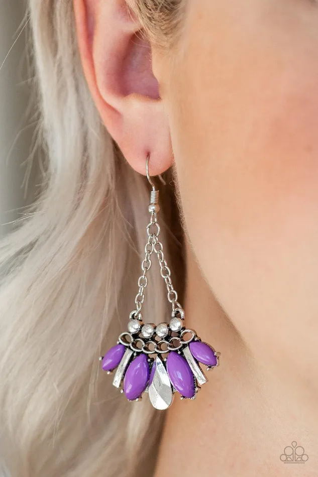 Paparazzi Accessories Earrings Terra Tribe Purple Earrings Jewelry by Bretta