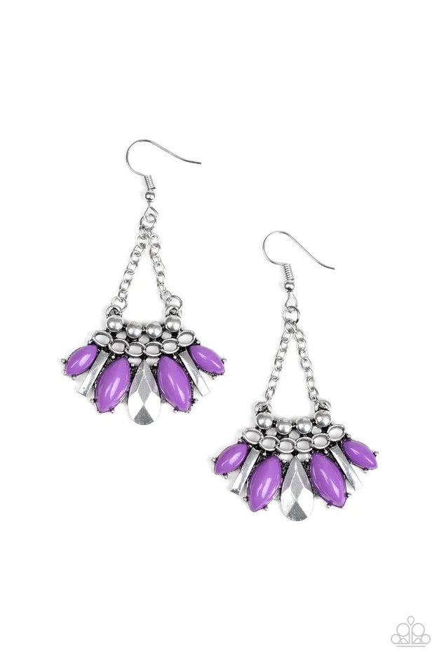 Paparazzi Accessories Earrings Terra Tribe Purple Earrings Jewelry by Bretta