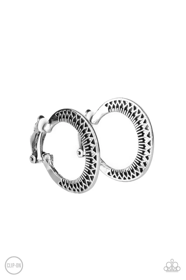 Paparazzi Accessories Moon Child Charisma Silver Earrings Jewelry by Bretta Earrings