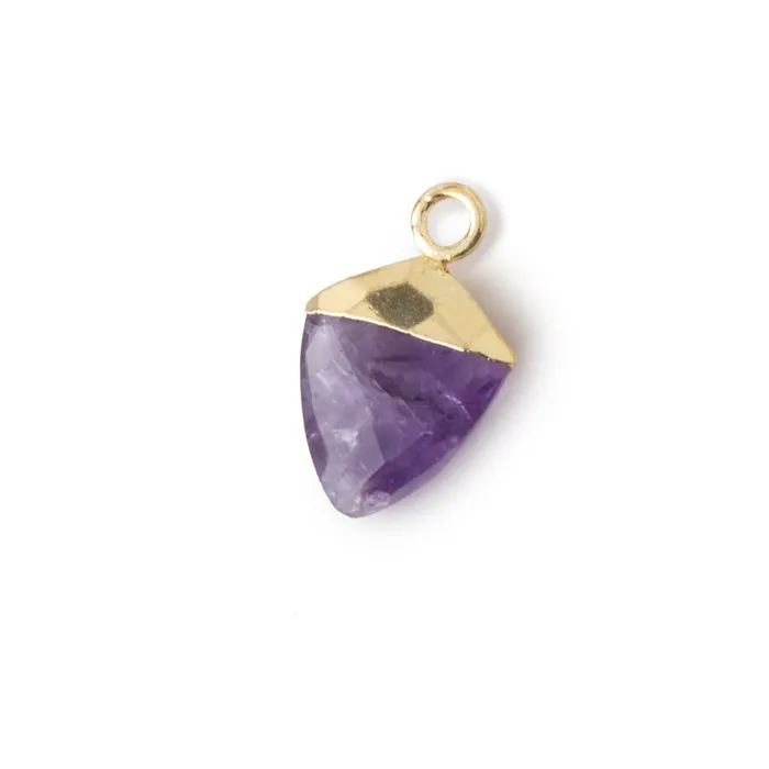 PreStyled Sets 11x912x10mm Gold Leafed Amethyst faceted shield Pendant 1 focal Beadsofcambaycom PreStyled Sets 11x912x10mm Gold Leafed Amethyst faceted shield Pendant 1 focal Beadsofcambaycom
