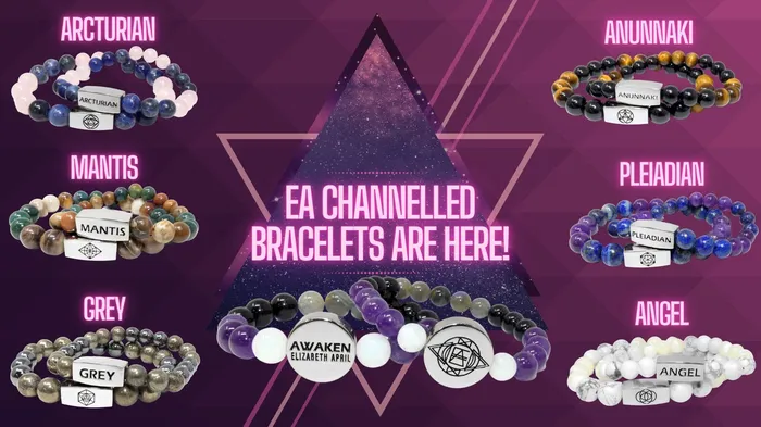 10mm Elizabeth April Channeled Anunnaki Sacred Geometry Limited Edition Cosmic Species Stretch Bracelet Lily Rose Jewelry Co Bracelets