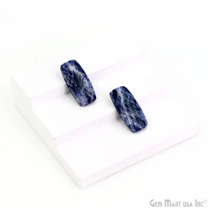 Earrings Sodalite Cylindrical Shape 30x13mm Loose Gemstone For Earring Pair GemMartUSA