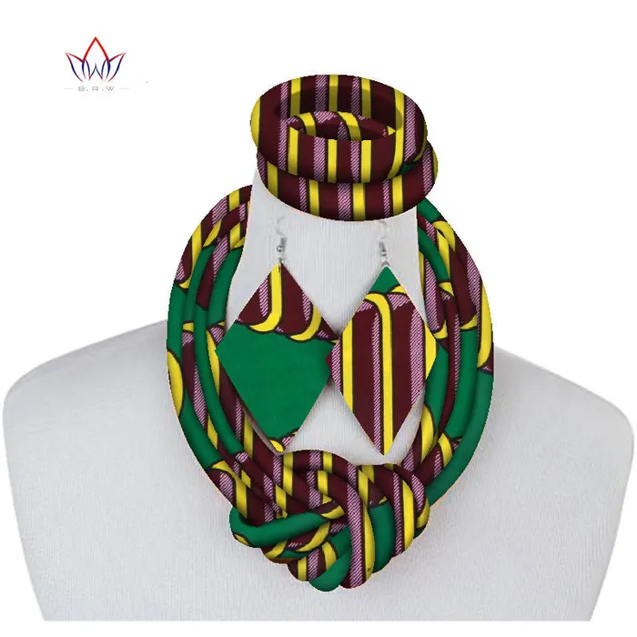 Earrings Sweet T 52 Ethnic Cloth Rope Necklace Bracelet and Earring Set for Women Girls Elegant and Stylish