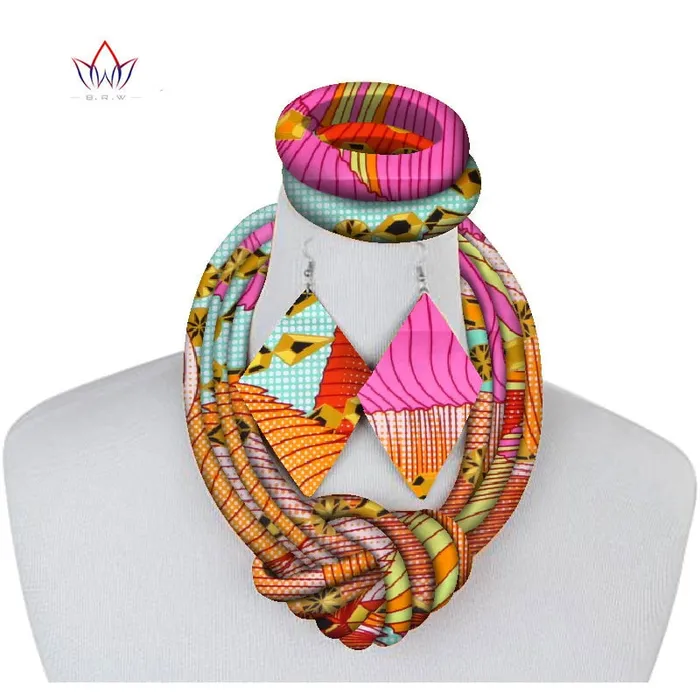 Earrings Sweet T 52 Ethnic Cloth Rope Necklace Bracelet and Earring Set for Women Girls Elegant and Stylish