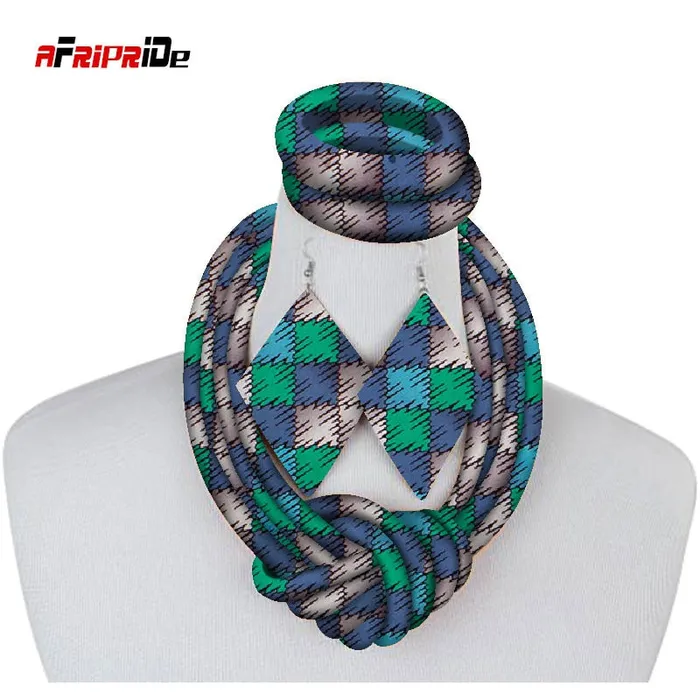 Earrings Sweet T 52 Ethnic Cloth Rope Necklace Bracelet and Earring Set for Women Girls Elegant and Stylish