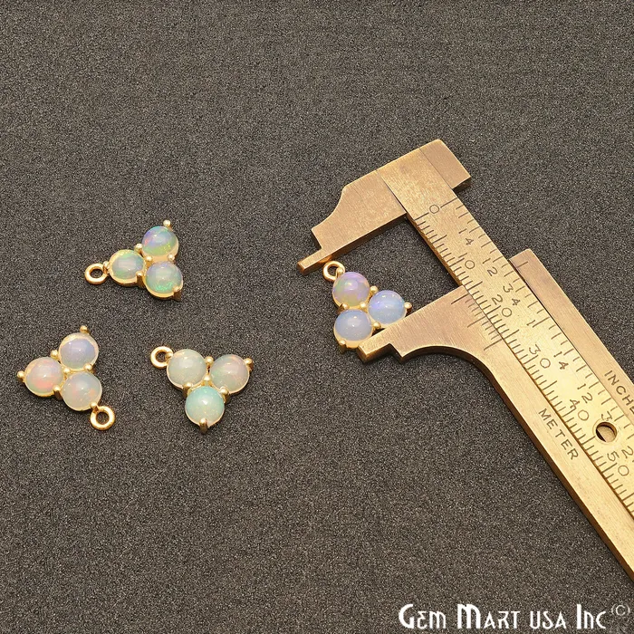 Ethiopian Opal Gemstone 16x13mm Prong Setting Gold Plated Component Connector GemmartUSA PreStyled Sets Ethiopian Opal Gemstone 16x13mm Prong Setting Gold Plated Component Connector GemmartUSA PreStyled Sets