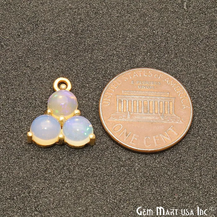 Ethiopian Opal Gemstone 16x13mm Prong Setting Gold Plated Component Connector GemmartUSA PreStyled Sets Ethiopian Opal Gemstone 16x13mm Prong Setting Gold Plated Component Connector GemmartUSA PreStyled Sets