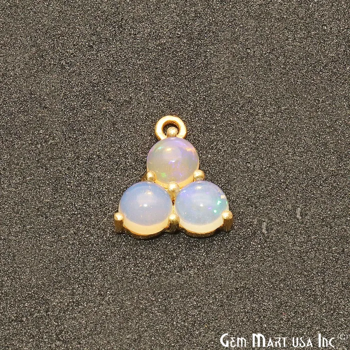 Ethiopian Opal Gemstone 16x13mm Prong Setting Gold Plated Component Connector GemmartUSA PreStyled Sets Ethiopian Opal Gemstone 16x13mm Prong Setting Gold Plated Component Connector GemmartUSA PreStyled Sets
