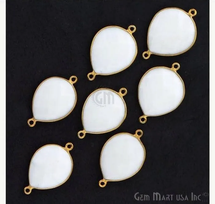 GemMartUSA PreStyled Sets Pears 15x20mm Gold Plated Double Bail Gemstone Bezel Connector GemMartUSA PreStyled Sets Pears 15x20mm Gold Plated Double Bail Gemstone Bezel Connector