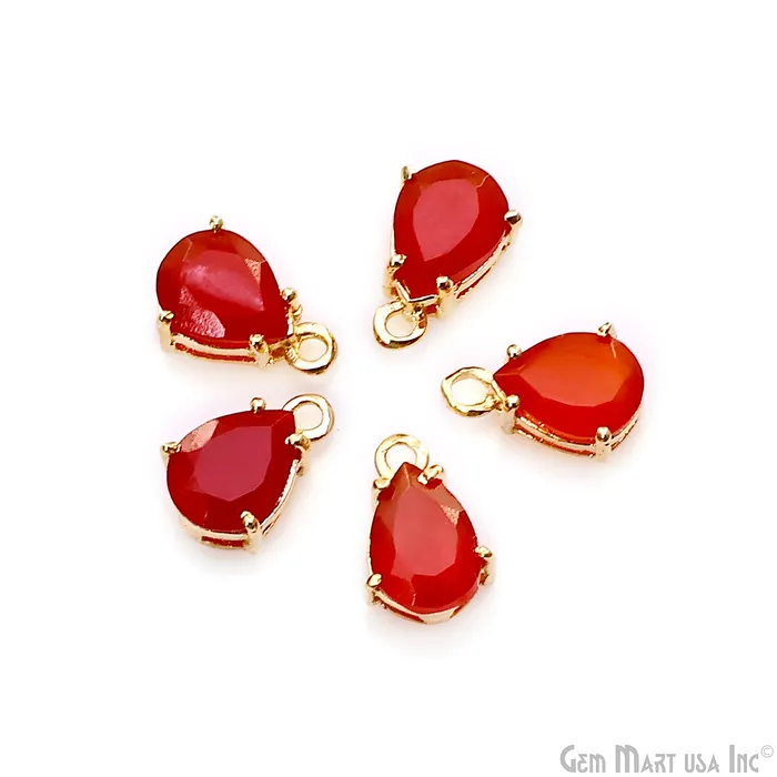PreStyled Sets GemmartUSA Carnelian 6x8mm Pears Gold Plated Prong Setting Gemstone Connector Pick Bail PreStyled Sets GemmartUSA Carnelian 6x8mm Pears Gold Plated Prong Setting Gemstone Connector Pick Bail