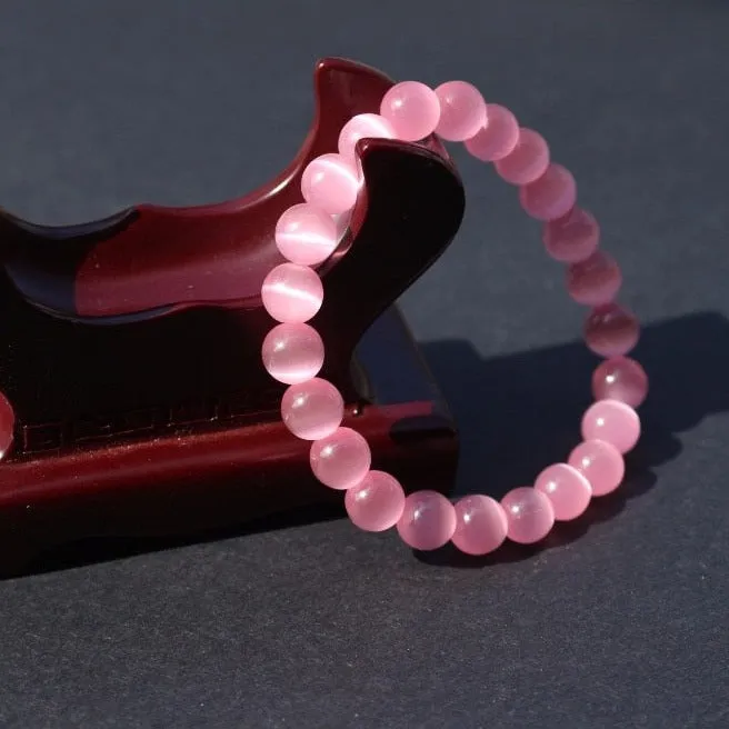 YMORL Official Store Bracelets Pink Opal Bead Bracelet