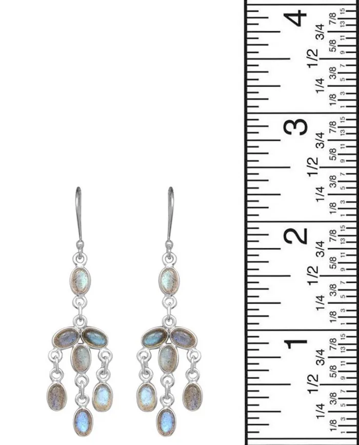 YoTreasure Labradorite Dangling 925 Solid Sterling Silver Earrings Silver Jewelry Earrings