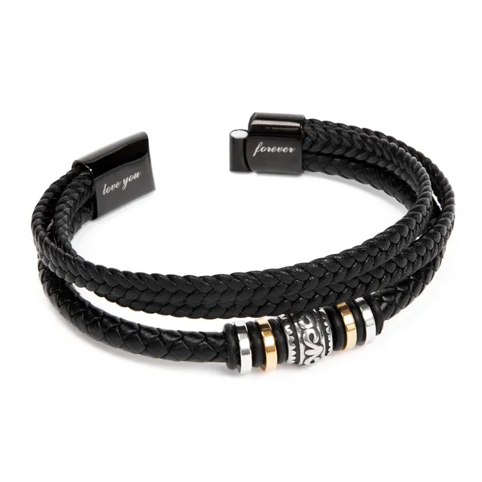 Bracelets ShineOn Fulfillment Son Gift From Dad You Can Achieve Anything Mens Braided Leather Bracelet Great As A Christmas Gift or A Birthday Present For Him