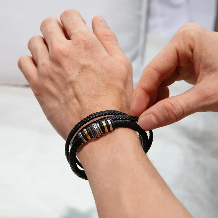 Bracelets ShineOn Fulfillment Son Gift From Dad You Can Achieve Anything Mens Braided Leather Bracelet Great As A Christmas Gift or A Birthday Present For Him