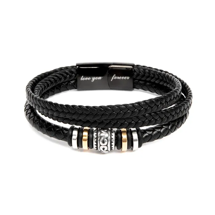 Bracelets ShineOn Fulfillment Son Gift From Dad You Can Achieve Anything Mens Braided Leather Bracelet Great As A Christmas Gift or A Birthday Present For Him