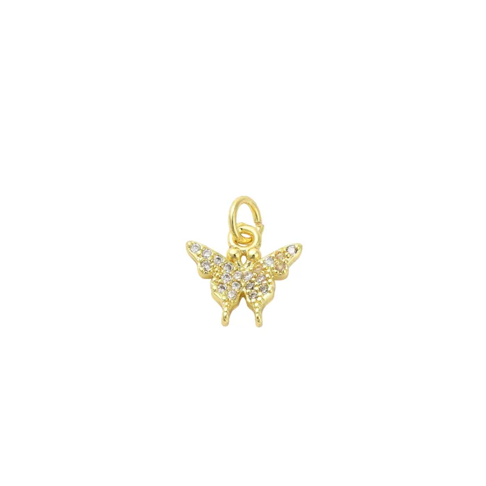 Butterfly pave charm pau jewelry Charm Necklaces