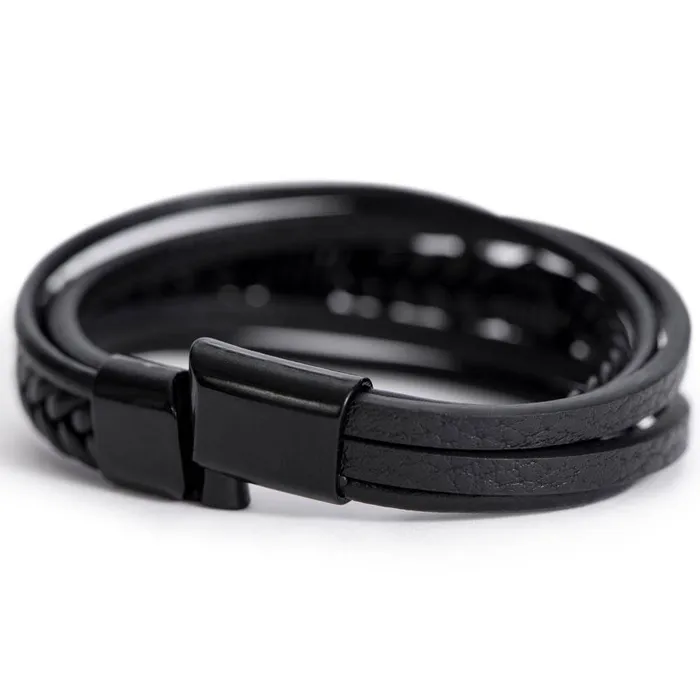 Gift For Grandson From Grandpa Never Forget Your Way Home Mens Braided Leather Bracelet with Cross Christmas Gift or A Birthday Present For Him ShineOn Fulfillment Bracelets