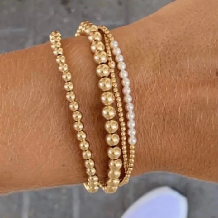 Gold Bliss 2mm Bead Bracelet Pearl enewton Bracelets