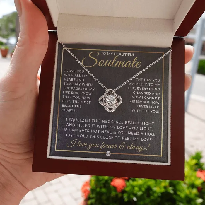 Necklaces ShineOn Fulfillment Best Gift For Your Soulmate Pendant Necklace Sentimental and Romantic Christmas Gift Valentines Day Birthday or Anniversary Present