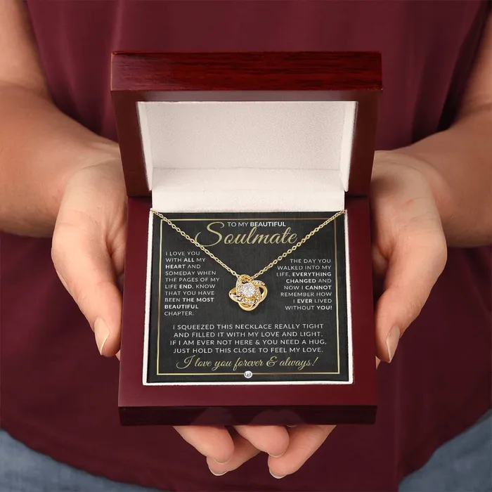 Necklaces ShineOn Fulfillment Best Gift For Your Soulmate Pendant Necklace Sentimental and Romantic Christmas Gift Valentines Day Birthday or Anniversary Present