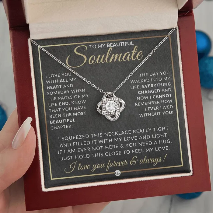 Necklaces ShineOn Fulfillment Best Gift For Your Soulmate Pendant Necklace Sentimental and Romantic Christmas Gift Valentines Day Birthday or Anniversary Present