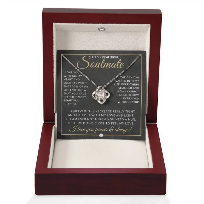 Necklaces ShineOn Fulfillment Best Gift For Your Soulmate Pendant Necklace Sentimental and Romantic Christmas Gift Valentines Day Birthday or Anniversary Present