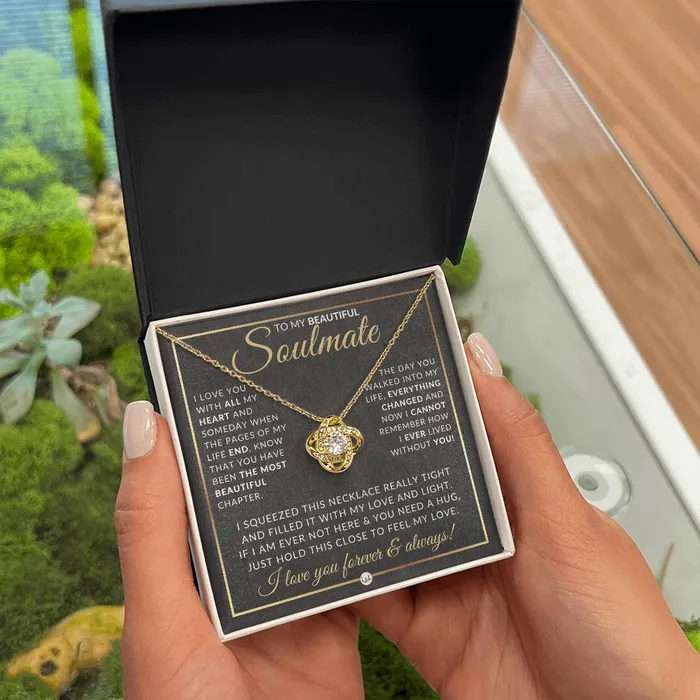 Necklaces ShineOn Fulfillment Best Gift For Your Soulmate Pendant Necklace Sentimental and Romantic Christmas Gift Valentines Day Birthday or Anniversary Present