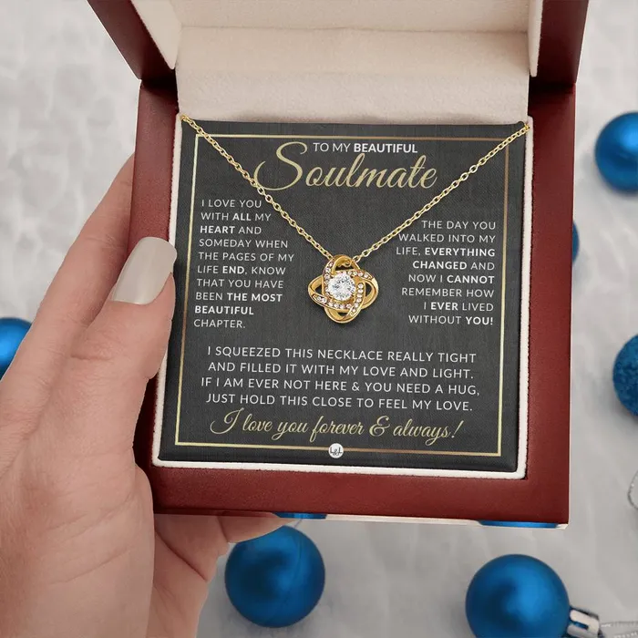 Necklaces ShineOn Fulfillment Best Gift For Your Soulmate Pendant Necklace Sentimental and Romantic Christmas Gift Valentines Day Birthday or Anniversary Present