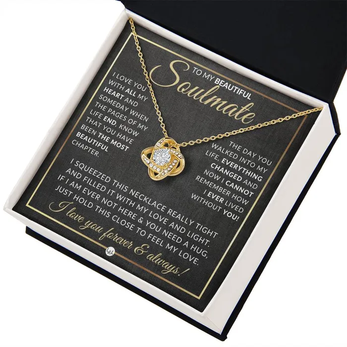 Necklaces ShineOn Fulfillment Best Gift For Your Soulmate Pendant Necklace Sentimental and Romantic Christmas Gift Valentines Day Birthday or Anniversary Present