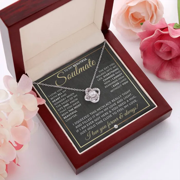 Necklaces ShineOn Fulfillment Best Gift For Your Soulmate Pendant Necklace Sentimental and Romantic Christmas Gift Valentines Day Birthday or Anniversary Present
