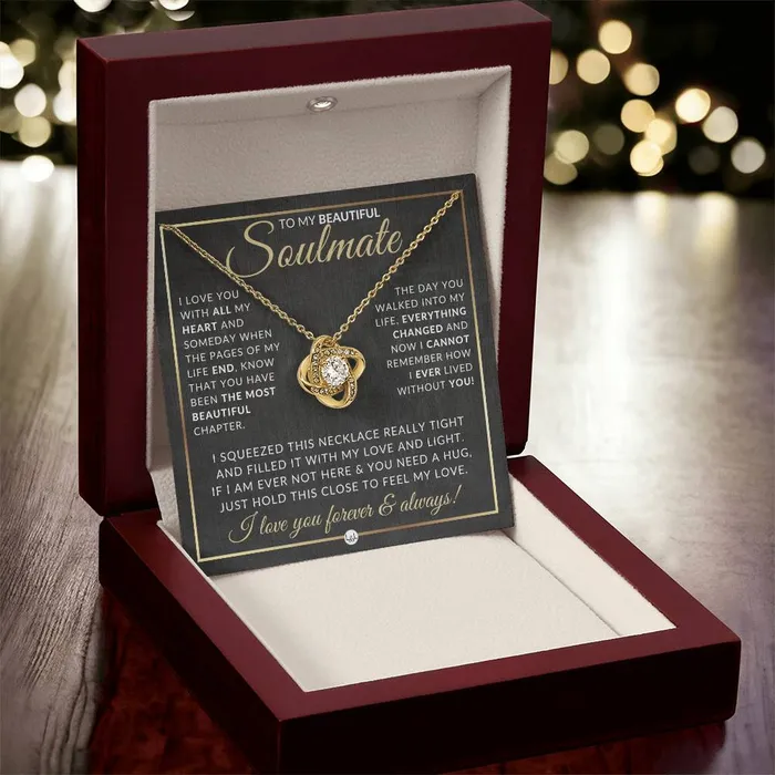 Necklaces ShineOn Fulfillment Best Gift For Your Soulmate Pendant Necklace Sentimental and Romantic Christmas Gift Valentines Day Birthday or Anniversary Present