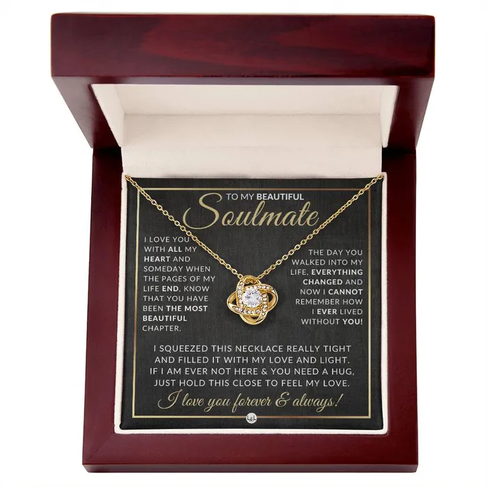 Necklaces ShineOn Fulfillment Best Gift For Your Soulmate Pendant Necklace Sentimental and Romantic Christmas Gift Valentines Day Birthday or Anniversary Present