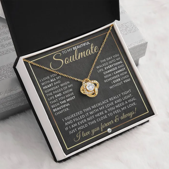 Necklaces ShineOn Fulfillment Best Gift For Your Soulmate Pendant Necklace Sentimental and Romantic Christmas Gift Valentines Day Birthday or Anniversary Present